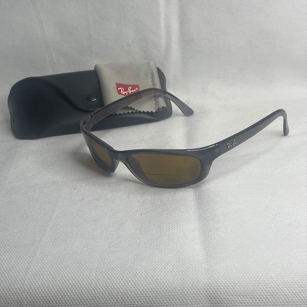VTG Ray-Ban RB4115 606 Crystal Gray Wrap Sunglasses FRAMES ONLY Bifocal 58-150